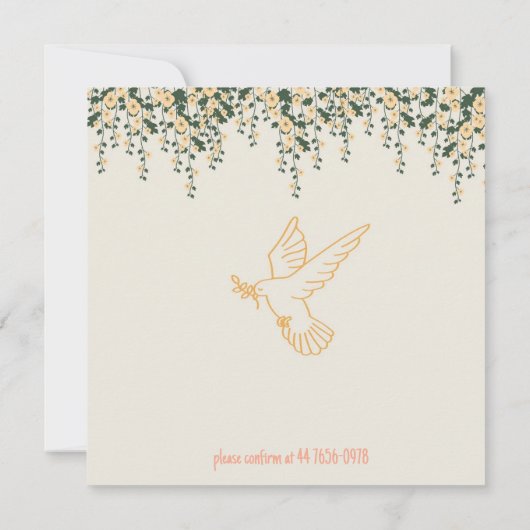 Communitie uitnodiging - Baptism uitnodiging Girl (Achterkant)