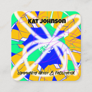 Community Artist Workshops Kunst Facilitator Aange Vierkante Visitekaartje