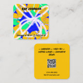 Community Artist Workshops Kunst Facilitator Aange Vierkante Visitekaartje (Voorkant / Achterkant)