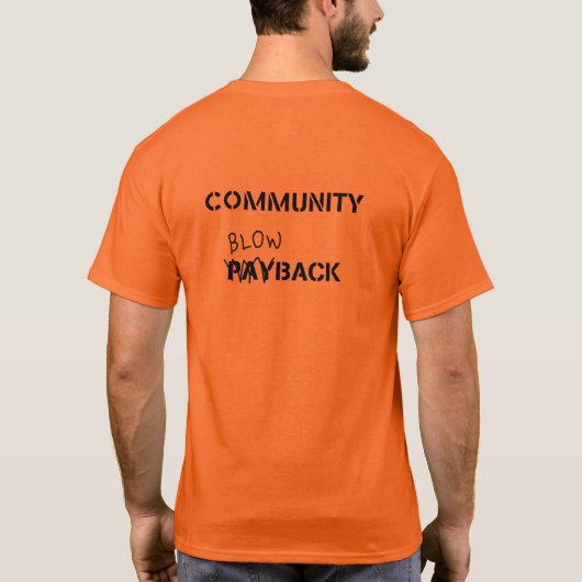 Community Blowback - Ja, alleen Shirten T-shirt (Achterkant)