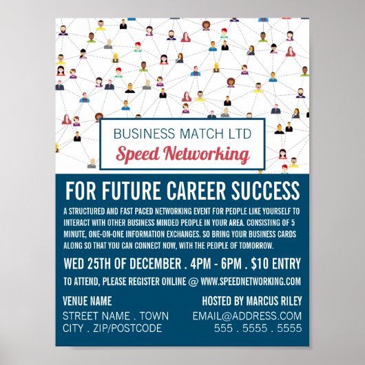 Community Design, Speed Networking Event Advert Poster (Voorkant)