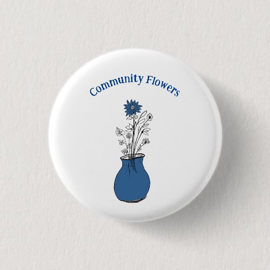 Community Flowers Ronde Button 3,2 Cm (Voorkant)