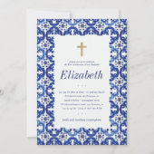 Community for her Blue Mediterranean Tiles Kaart (Voorkant)