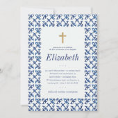 Community for her Blue Mediterranean Tiles Kaart (Voorkant)