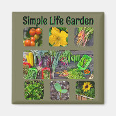 Community Garden Photo Collage Magneet (Voorkant)