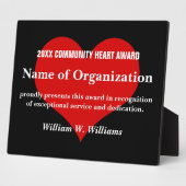 Community Heart Volunteer Award Fotoplaat (Zijkant)
