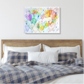 Community Hearts Canvas Schilderen Kunst Schildere Afdruk (Insitu (Slaapkamer))