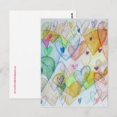Community Hearts Color Custom Art Briefkaarten (Voorkant / Achterkant)
