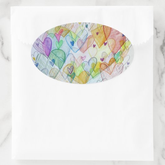 Community Hearts Love Labels Art Stickers (Tas)