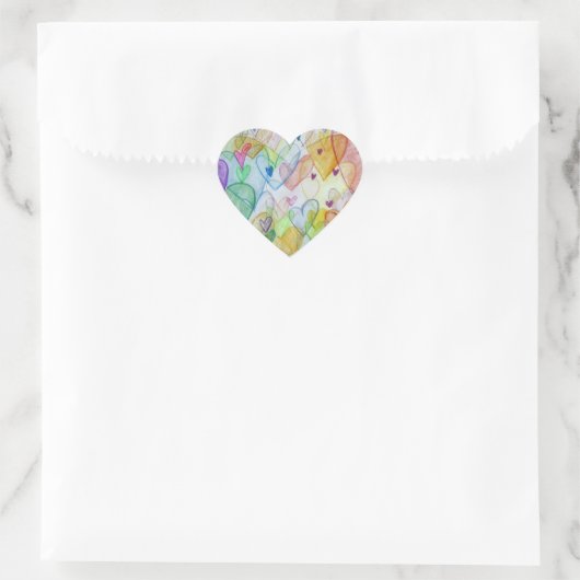 Community Hearts Love Labels Art Stickers (Tas)