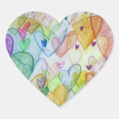Community Hearts Love Labels Art Stickers (Voorkant)