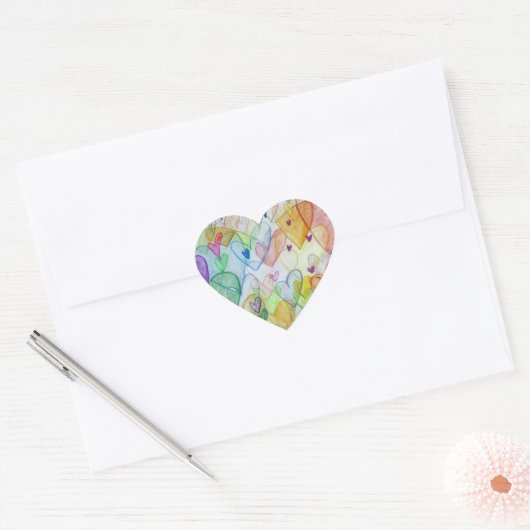 Community Hearts Love Labels Art Stickers (Envelop)