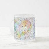Community Hearts Rainbow - aangepaste koffiekopjes Matglas Koffiemok (Voorkant links)