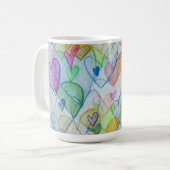 Community Hearts Rainbow Custom Coffee Cup Koffiemok (Voorkant links)