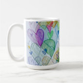 Community Hearts Rainbow Custom Coffee Cup Koffiemok (Links)
