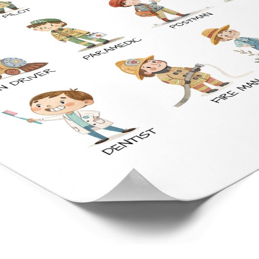 Community Helpers Poster - Jobs voor kinderen om t (Hoek)