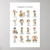 Community Helpers Poster - Jobs voor kinderen om t (Voorkant)