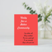 Community hero-briefkaarten briefkaart (Staand voorkant)