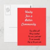 Community hero-briefkaarten briefkaart (Voorkant / Achterkant)