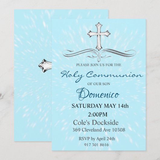 Community Invitation Blue Kaart (Voorkant / Achterkant)