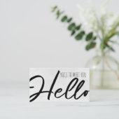 Community Manager / Nice to meet you / Hello Visitekaartje (Staand voorkant)