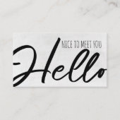 Community Manager / Nice to meet you / Hello Visitekaartje (Voorkant)