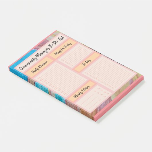 Community Manager-to-Do-List Post-it® Notes (Schuin)