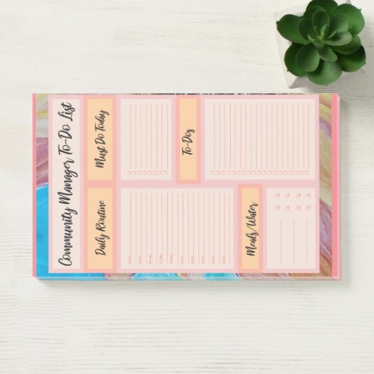 Community Manager-to-Do-List Post-it® Notes (Kantoor)
