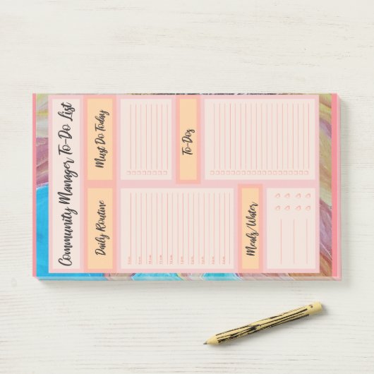 Community Manager-to-Do-List Post-it® Notes (Op bureau)