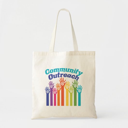 Community Outreach Services Program Helpende Hande Tote Bag (Voorkant)