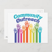 Community Outreach Services Programme Helpt handen Briefkaart (Voorkant / Achterkant)