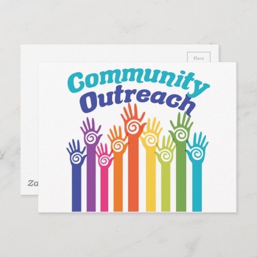 Community Outreach Services Programme Helpt handen Briefkaart (Voorkant / Achterkant)
