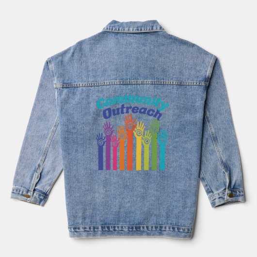 Community Outreach Services Programme Helpt handen Denim Jacket (Achterkant)
