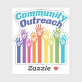 Community Outreach Services Programme Helpt handen Sticker (Vel)