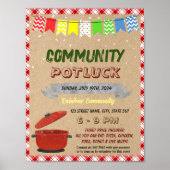 Community potluck event sjabloon poster (Voorkant)