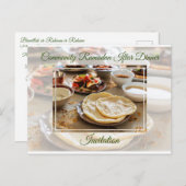 Community Ramadan Iftar Islamic Dinner Invitation Briefkaart (Voorkant / Achterkant)