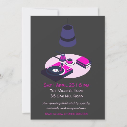 Community Reading Club Invitation Kaart (Voorkant)