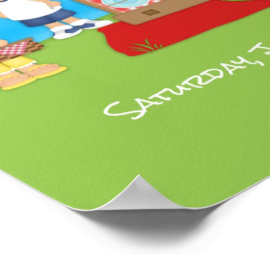 Community Summer BBQ Picnic Poster (Hoek)