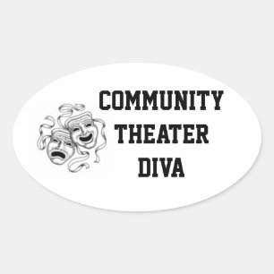 Community Theater Diva Sticker