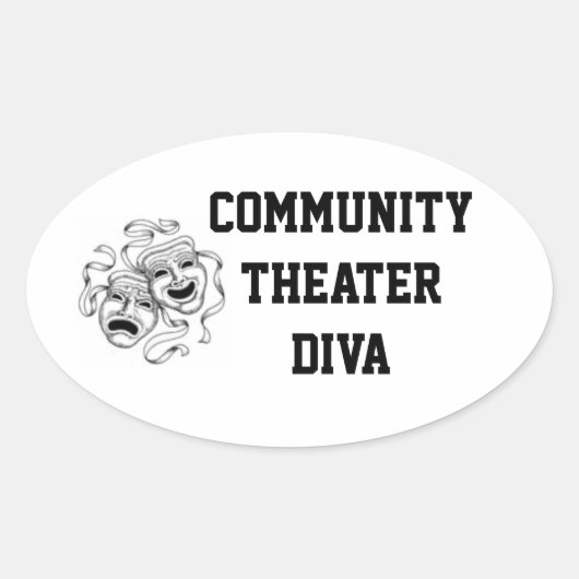 Community Theater Diva Sticker (Voorkant)