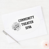 Community Theater Diva Sticker (Envelop)
