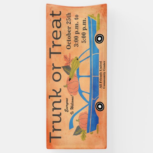 Community Trunk voor Halloween Long Car Event Spandoek (Verticaal)