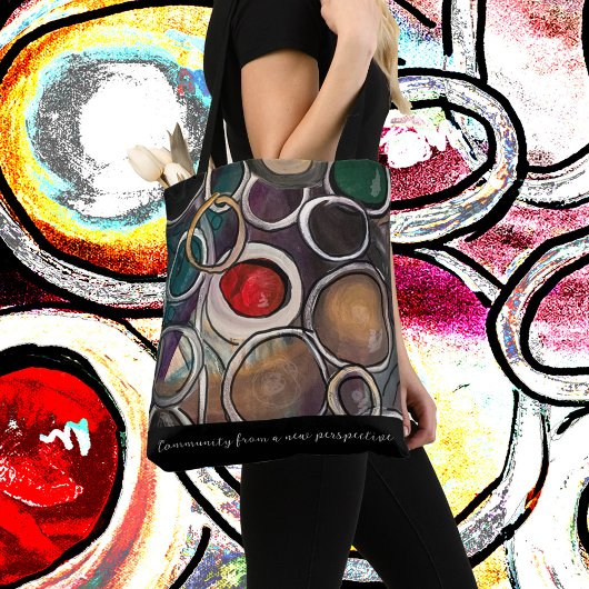 Community vanuit een nieuw perspectief all-over tote bag