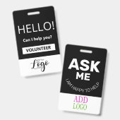 Community Volunteer Badge | Gepersonaliseerd naamp (Voor- en achterkant)