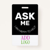 Community Volunteer Badge | Gepersonaliseerd naamp (Achterkant)