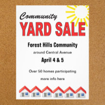 Community Yard Sale aangepaste tekstmap