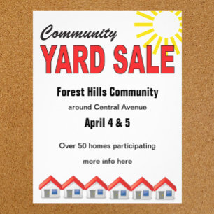 Community Yard Sale aangepaste tekstmap Flyer