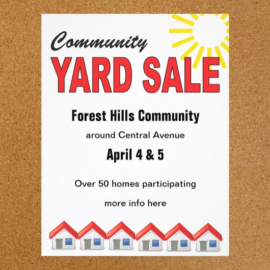 Community Yard Sale aangepaste tekstmap Flyer