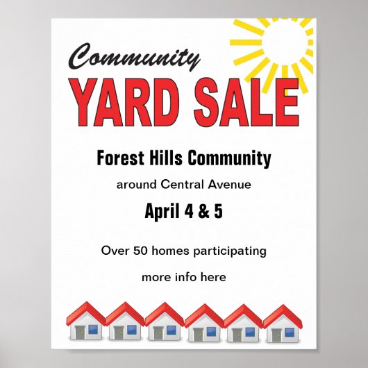 Community Yard Sale poster (Voorkant)