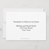 Communityblauw met Stripes-uitnodiging Kaart (Achterkant)